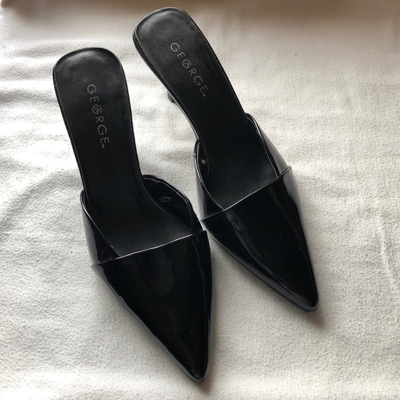 None Shoes - Black mule heels